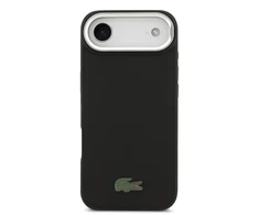 Lacoste Iconic Petit Pique Camera Stand MagSafe dėklas skirtas Apple iPhone Air juodos spalvos