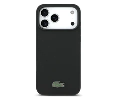 Dėklas Lacoste Iconic Petit Pique MagSafe Case + Wallet for Apple iPhone 17 Pro Max juodos spalvos