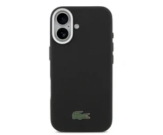 Dėklas Lacoste Iconic Petit Pique Metal Logo MagSafe Case for iPhone 17 juodos spalvos