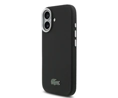 Dėklas Lacoste Iconic Petit Pique Metal Logo MagSafe Case for iPhone 17 juodos spalvos