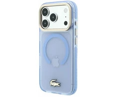 Dėklas Lacoste IML Shockproof Petit Pique Gold Logo MagSafe Case for iPhone 18 Pro Mėlyna