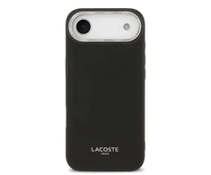 Lacoste PU Leather Champs Elysees MagSafe dėklas skirtas Apple iPhone Air juodos spalvos