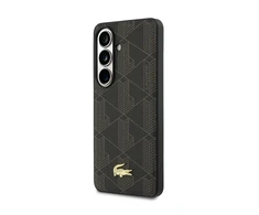 Lacoste PVC mišinio monogramos aukso spalvos magnetinis dėklas, skirtas „Samsung Galaxy S26+“, rudas