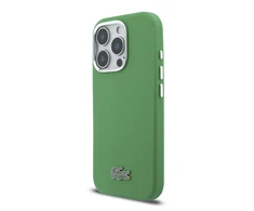 Lacoste PVC Iconic Petit Pique Metal Logo MagSafe dėklas skirtas Apple iPhone 16 Pro Max Estragon Žalias