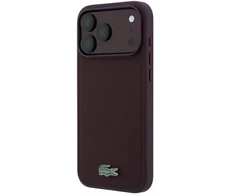 Dėklas Lacoste PVC Iconic Petit Pique Metal Logo MagSafe Case for iPhone 18 Pro Burgundy