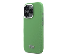 Lacoste PVC Iconic Petit Pique Metal Logo MagSafe dėklas skirtas Apple iPhone 16 Pro Estragon Žalias