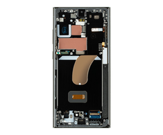 Dėklas LCD ekranas + lietimui jautrus skydelis + priekinis dangtelis Samsung S918 Galaxy S23 Ultra Pilkas Raudona (pakeitimo paketas)