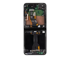 Dėklas LCD display + Touch Unit + Front Cover Samsung F761 Galaxy Z Flip 7 FE 5G Juodas (Service Pack)