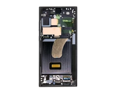 Dėklas LCD ekranas + jutiklinis blokas + priekinis dangtelis Samsung S918 Galaxy S23 Ultra Phantom Juodas (pakeitimų paketas)