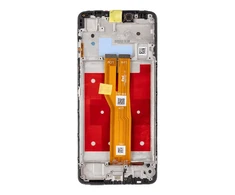 Dėklas LCD display + Touch Unit + Front Cover Samsung A075 Galaxy A07 Juodas (Service Pack)