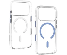 Dėklas Liavec Pure Case with camera control button do Iphone 18 Pro/17 Pro Šviesiai mėlynas