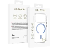 Liavec Pure dėklas su kameros valdymo mygtuku, skirtas iPhone 18 Pro Max/17 Pro Max, šviesiai mėlynas