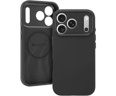 Dėklas Liavec Silk Shield Case with Metal Camera Frame do Iphone 18 Pro Max/17 Pro Max juoda