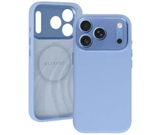 Dėklas Liavec Silk Shield Case with Metal Camera Frame do Iphone 18 Pro Max/17 Pro Max Šviesiai mėlynas