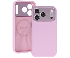 Dėklas Liavec Silk Shield Case with Metal Camera Frame do Iphone 18 Pro Max/17 Pro Max rožinė