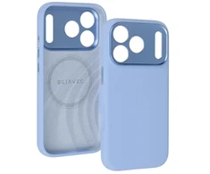 Dėklas Liavec Silk Shield Case with Metal Camera Frame do Iphone 18 Pro Max/17 Pro Max Šviesiai mėlynas