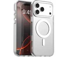 Marka Niezdefiniowana - „iPhone 18 Pro“ / „17 Pro“ magnetinis dėklas, nuo kritimo apsaugantis hibridinis telefono galinis dangtelis – Baltas