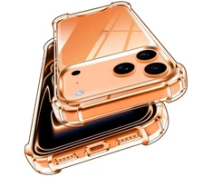 Marka Niezdefiniowana - Hibridinis akrilo ir TPU dėklas iPhone 18 Pro / 17 Pro su kameros apsauga – permatomas