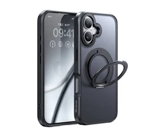 McDodo PC-4930 MagSafe dėklas iPhone 16 su stovu (juodas)