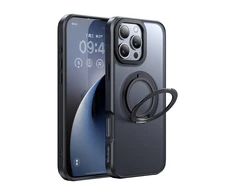 McDodo PC-4932 MagSafe dėklas iPhone 16 Pro su stovu (juodas)