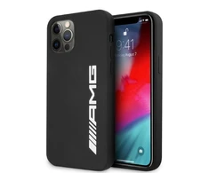 Mercedes Benz Apple iPhone 12 Pro Max Mercedes AMG dėklas silikoninis Big Logo (AMHCP12LSGLBGN) juodos spalvos