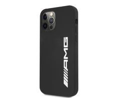 Mercedes Benz Apple iPhone 12 Pro Max Mercedes AMG dėklas silikoninis Big Logo (AMHCP12LSGLBGN) juodos spalvos