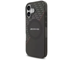 Mercedes Dėklas AMG Double Layer skaidrus Rhombs MagSafe skirtas Apple iPhone 17 juodos spalvos-red