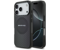 Mercedes Dėklas AMG Double Layer skaidrus Graphics MagSafe skirtas Apple iPhone 17 Pro juodos spalvos