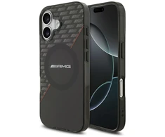 Mercedes Dėklas AMG Double Layer skaidrus Rhombs MagSafe skirtas Apple iPhone 17 juodos spalvos-red