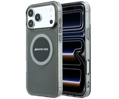 Dėklas Mercedes AMG IML Transparent Bicolor Block MagSafe Case for iPhone 18 Pro Max / 17 Pro Max - Juodas and Gray