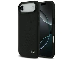 Mercedes Leather Large Laurel Leave MagSafe dėklas skirtas Apple iPhone Air juodos spalvos