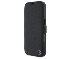 Mercedes MEBKP16S23RBGVK Apple iPhone 16 6.1" dėklas telefonui juodos spalvos Leather Wood Imitation