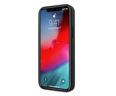 Mercedes Benz Apple iPhone 12 Pro Max Mercedes dėklas odinis Perforated Area (MEHCP12LCDOBK) juodos spalvos