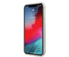 Mercedes Benz Apple iPhone 12 / 12 Pro Mercedes dėklas Transparent Line (MEHCP12MCLGBL) mėlynos spalvos