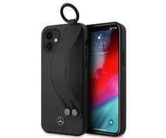 Mercedes Benz Apple iPhone 12 Mini Mercedes dėklas Strap Line (MEHCP12SLSSBK) juodos spalvos