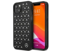 Mercedes Benz Apple iPhone 13 Mini Mercedes dėklas Sidabrinis Stars Pattern (MEHCP13SESPBK) juodos spalvos