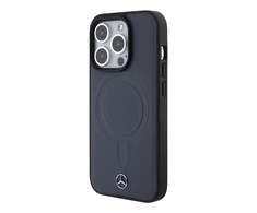 Mercedes Smooth Leather MagSafe dėklas, skirtas iPhone 15 Pro - Navy