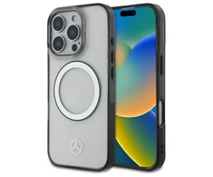 Mercedes MEHMP16L23HUOKC Apple iPhone 16 Pro 6.3" dėklas telefonui skaidrus Printed MagSafe logo