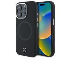 Mercedes MEHMP16L23SUTTK Apple iPhone 16 Pro 6.3" dėklas telefonui juodos spalvos hard Silikoninis Tonal Logo MagSafe