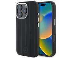 IPHONE 16 PRO Mercedes Silikoninis Vertical Tonal Stripes MagSafe (MEHMP16L23SUVSK) dėklas telefonui juodos spalvos