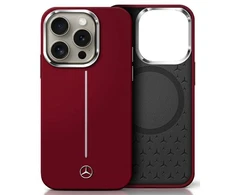 Mercedes MEHMP16X23SUMSR Apple iPhone 16 Pro Max 6.9" Silikoninis dėklas telefonui raudonos spalvos Stripe MagSafe