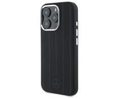 Mercedes MEHMP16X23SUVSK Apple iPhone 16 Pro Max 6.9" dėklas telefonui juodos spalvos Silikoninis Vertical Tonal Stripes MagSafe