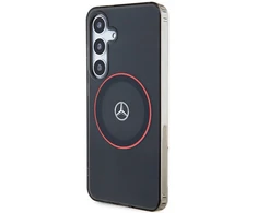 Mercedes Benz Samsung Galaxy S24 Mercedes dėklas Double Layer W/ Raudona MagSafe (MEHMS24S23HUORK) juodos spalvos