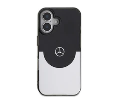 Mercedes PC/TPU Double Layer MagSafe Apple iPhone 16 dėklas telefonui juodos ir sidabrinės spalvos