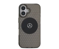 Mercedes PC/TPU Star Pattern MagSafe Apple iPhone 16 Plus dėklas telefonui juodos spalvos