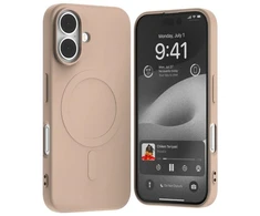 Mercury MagSafe Semi-Silikoninis Apple iPhone 16 6,1" dėklas telefonui rožinės spalvos sand