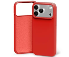 Dėklas Mercury Silicone skirtas Apple iPhone 17 Pro Max raudonos spalvos