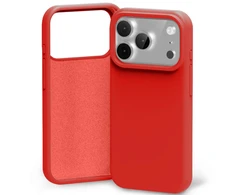 Dėklas Mercury Silicone skirtas Apple iPhone 17 Pro raudonos spalvos