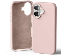 Dėklas Mercury Silikoninis dėklas Apple iPhone 16 rožinio smėlio
