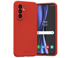 Dėklas Mercury Silicone Samsung A56 raudonos spalvos/red